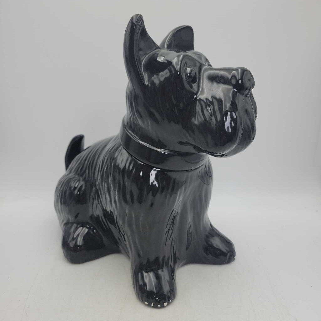 Vintage Portuguese Ceramic "Scottie Dog" Biscuit Jar (RV)
