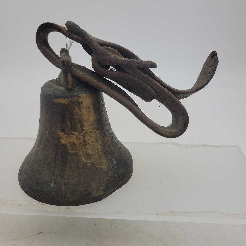 Vintage Brass Bell w/Leather Strap (JL)