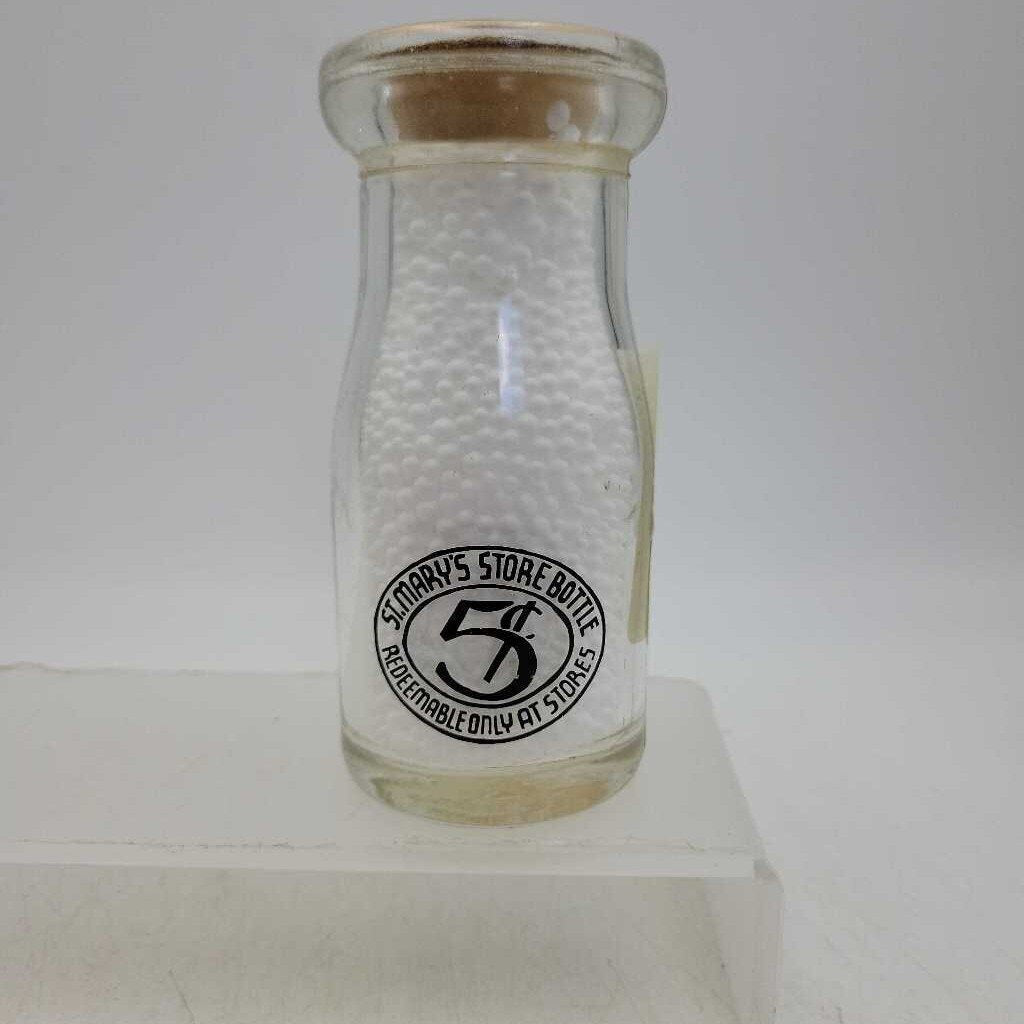 5c St. Marys Ontario milk bottle 1/4 pint (JAS)