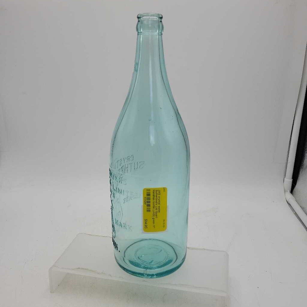 crystal water Sutherland's Ltd Quart Hamilton bottle (JAS)