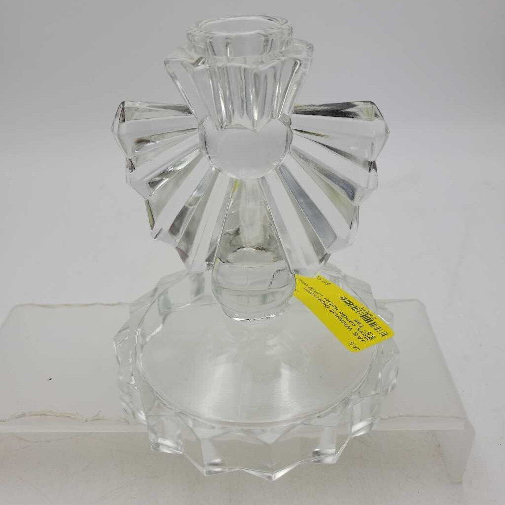 Whitehall Depression glass candle holder (JAS)