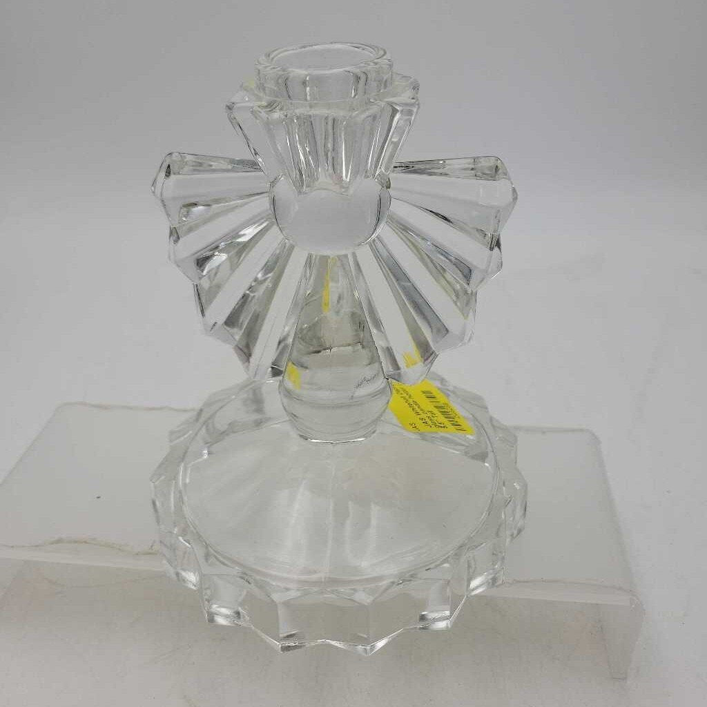 Whitehall Depression glass candle holder (JAS)