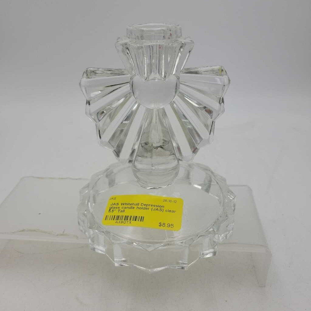 Whitehall Depression glass candle holder (JAS)