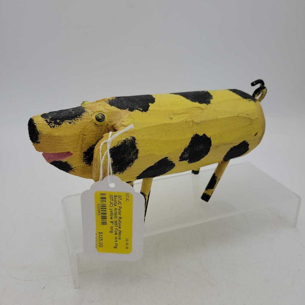 Peter Rafuse (Nova Scotia Artist) 1997 Folk Art Pig (GTJC)