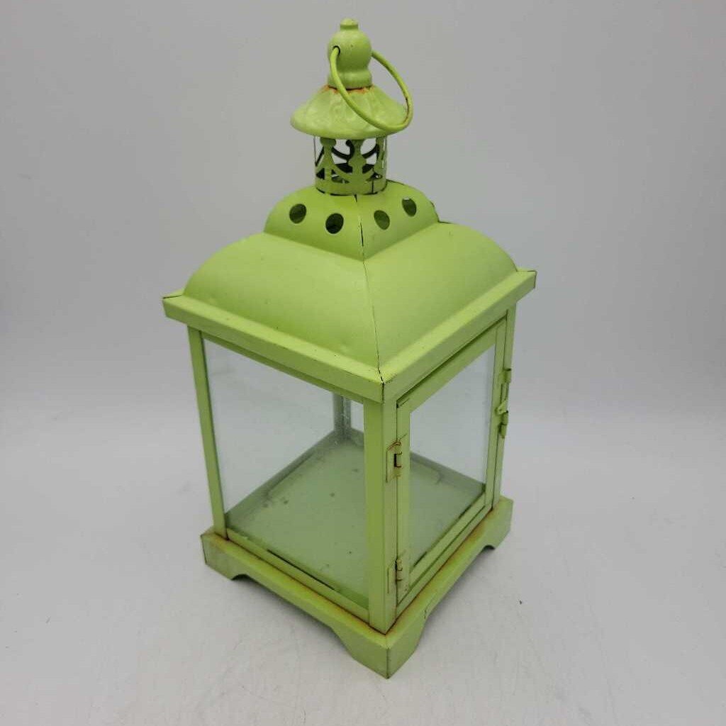 Teal Metal Lantern Candle Holder(JAS)
