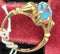Vintage 10k & Glass Ring - VT