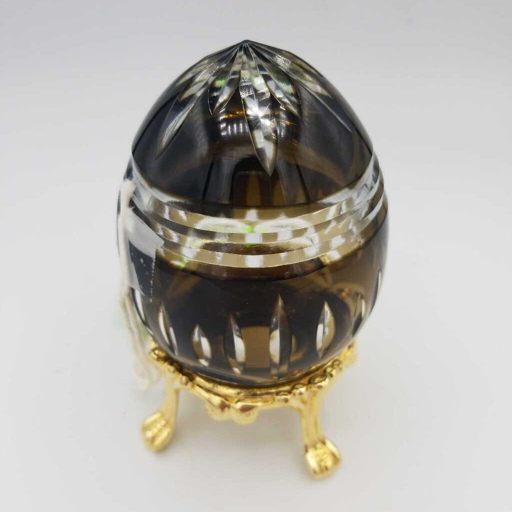 Bohemian Smokey Glass Egg (NUR 5236)