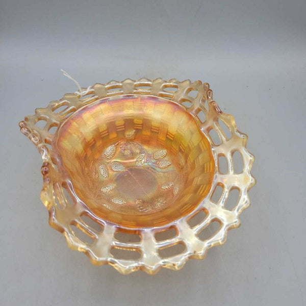 Carnival Glass Bowl "Basket weave " (RHA)