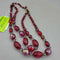 Vintage Red Glass Necklace - VT #8837