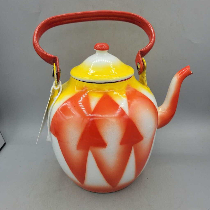 Vintage enamelware teapot