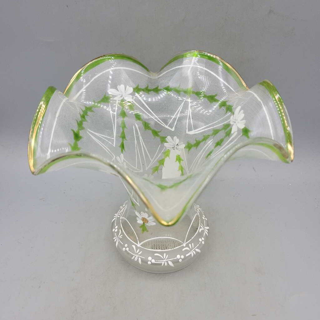 Hand Painted Art Glass Vase (DEB)