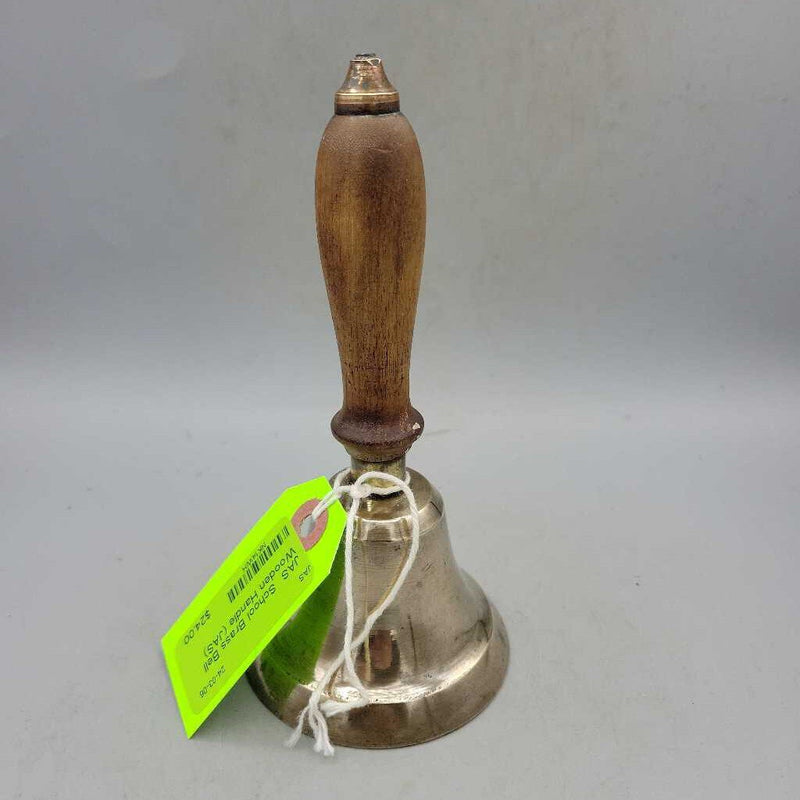 School Brass Bell Wooden Handle (JAS)