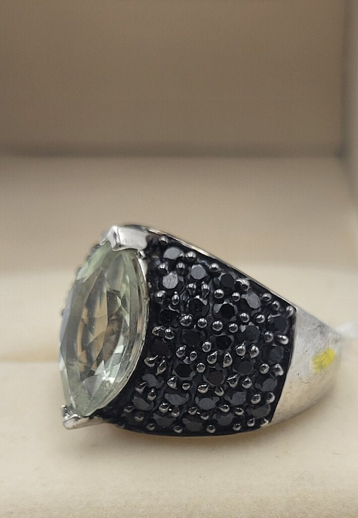 Sterling Spinel & Black Onyx Ring - 13403 (VT)