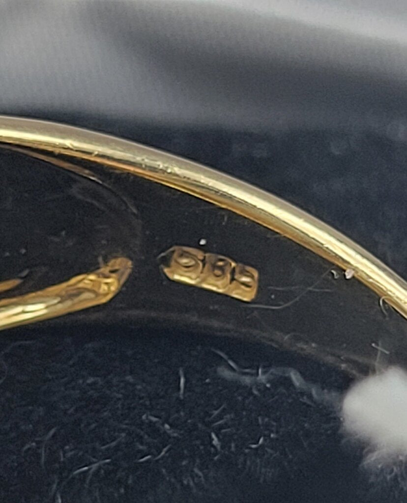 14k Diamond & Sapphire Signet Style Ring - 13402