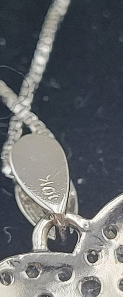 10k White Gold Heart Pendant - #12513 (VT)