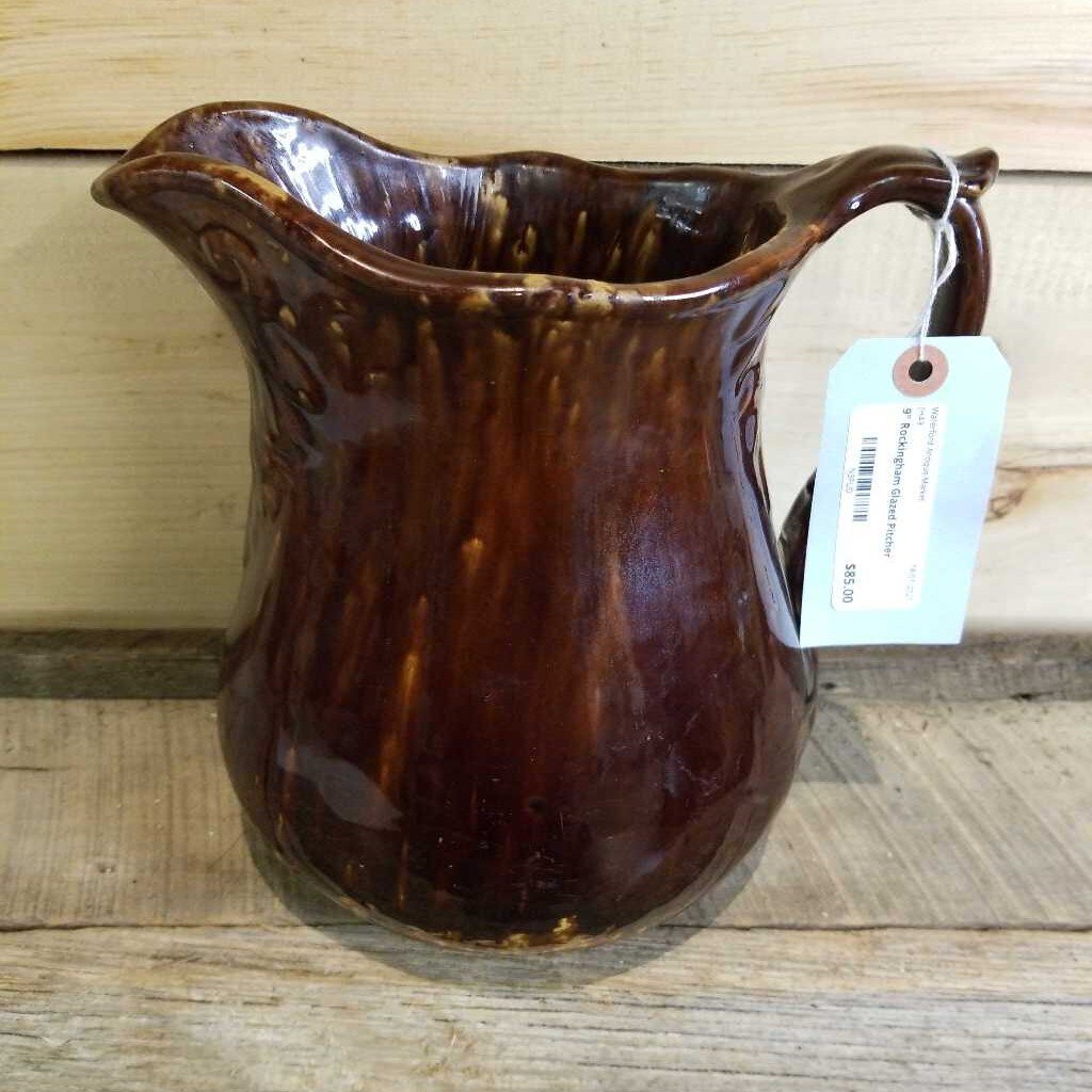9" Rockingham Glazed Pitcher