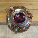 3 Footed Carnival glass bowl (TRE)