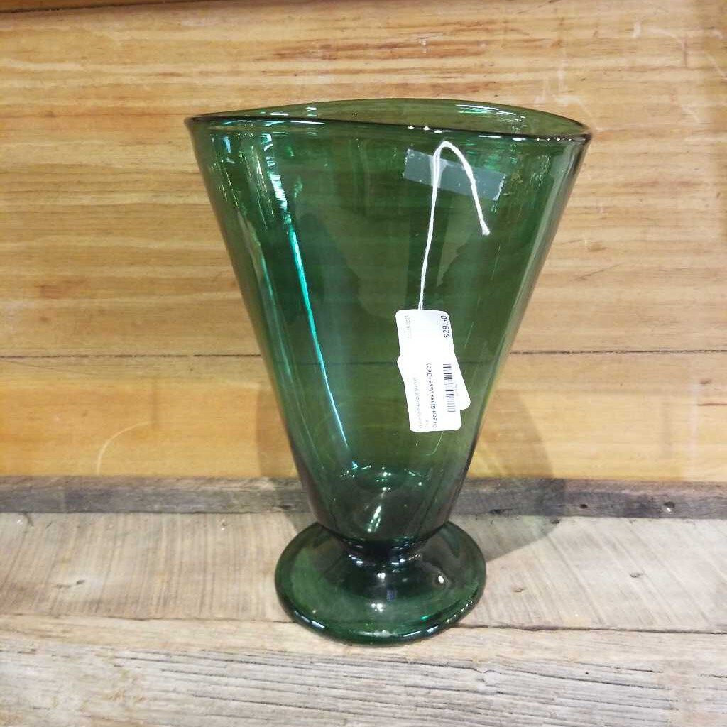 Green Glass Vase (Deb)