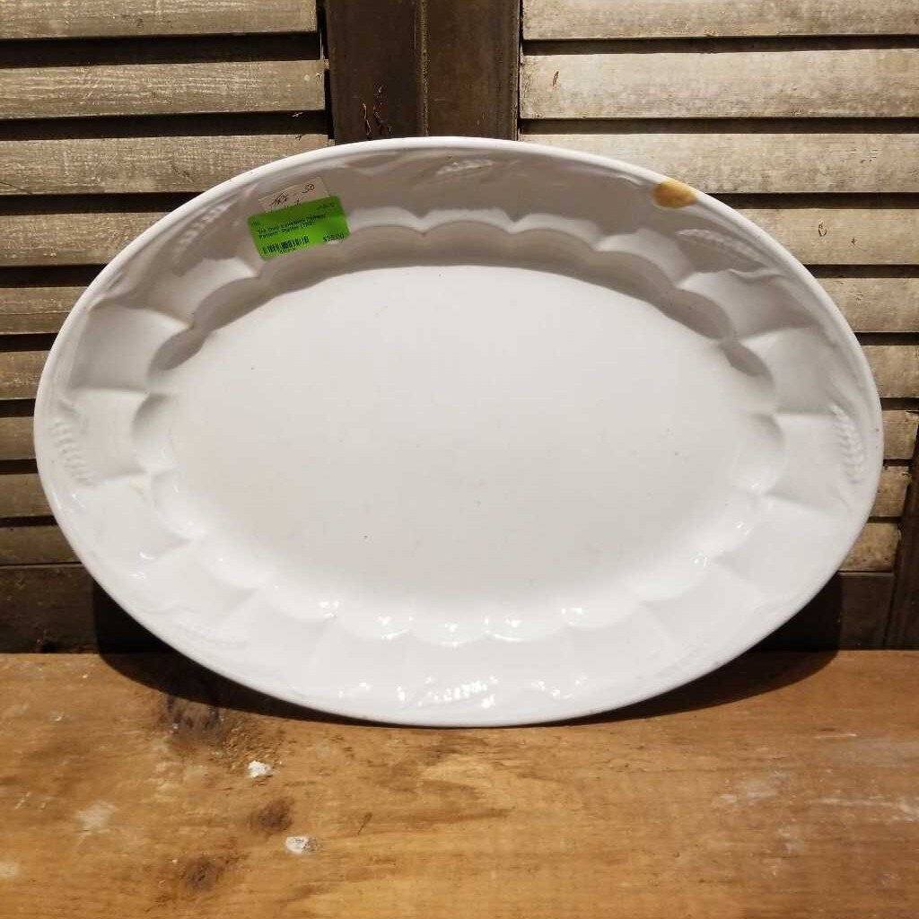 Oval Ironstone "Wheat Pattern" Platter (TRE)