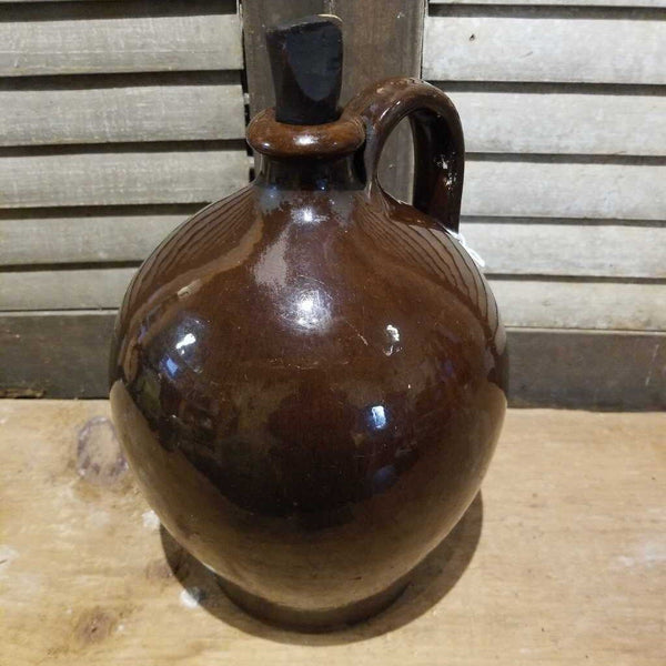 Redware Jug w/cork Circa 1860's (JEF)