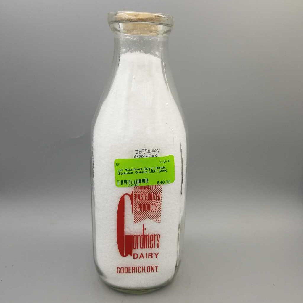 "Gardiners Dairy" Bottle Goderich, Ontario (JEF) (309)