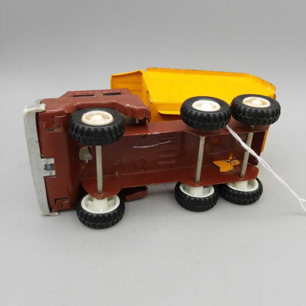 Tonka dump truck (brown and orange)