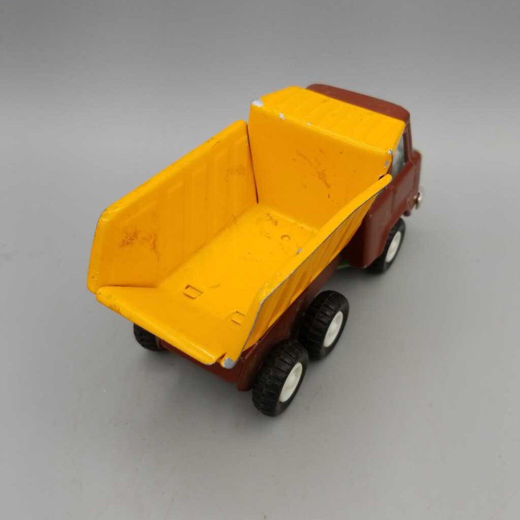 Tonka dump truck (brown and orange)