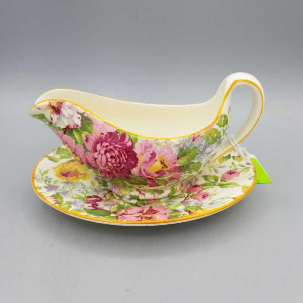 Chintz Sauce Jug and Plate (DEB)