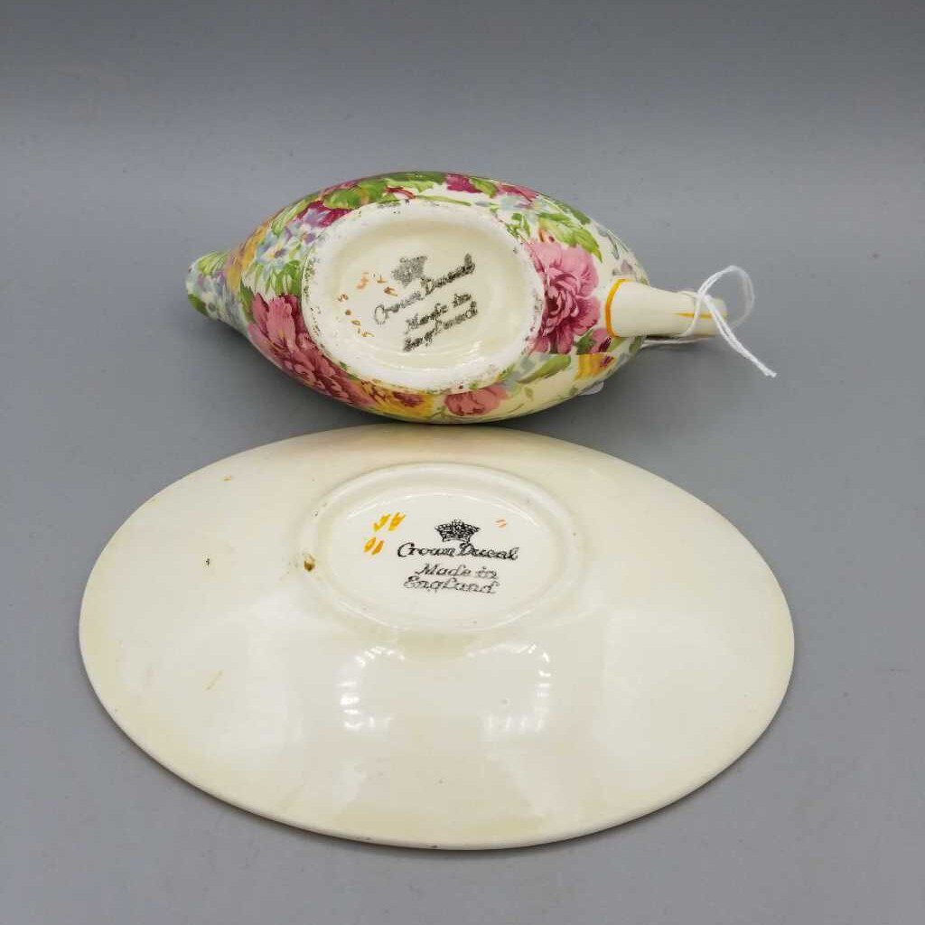 Chintz Sauce Jug and Plate (DEB)