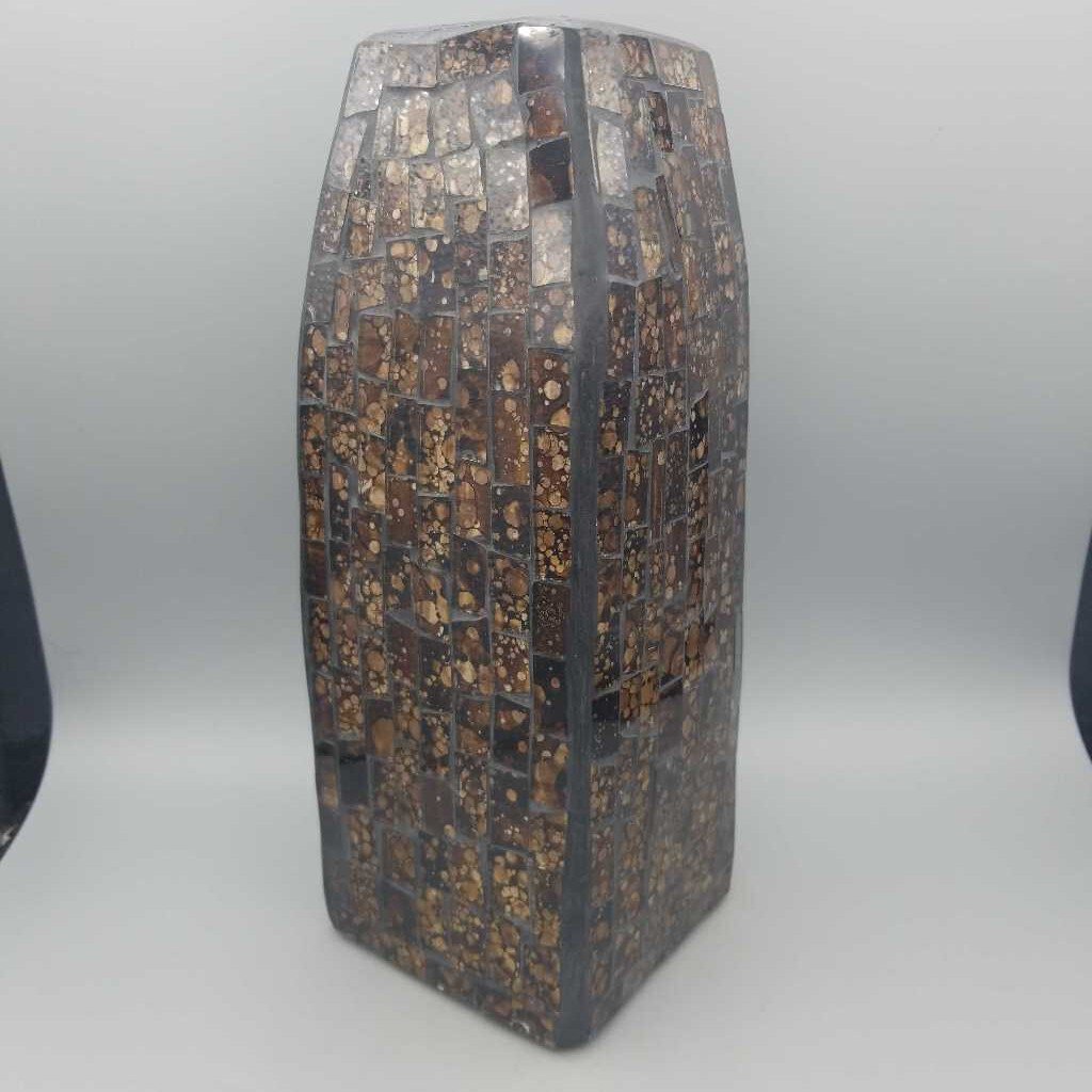 Brown Glass Mosaic Vase (UR)