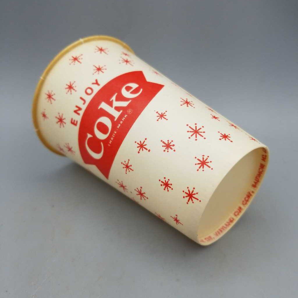 Vintage Enjoy Coke Wax Cup (JAS)