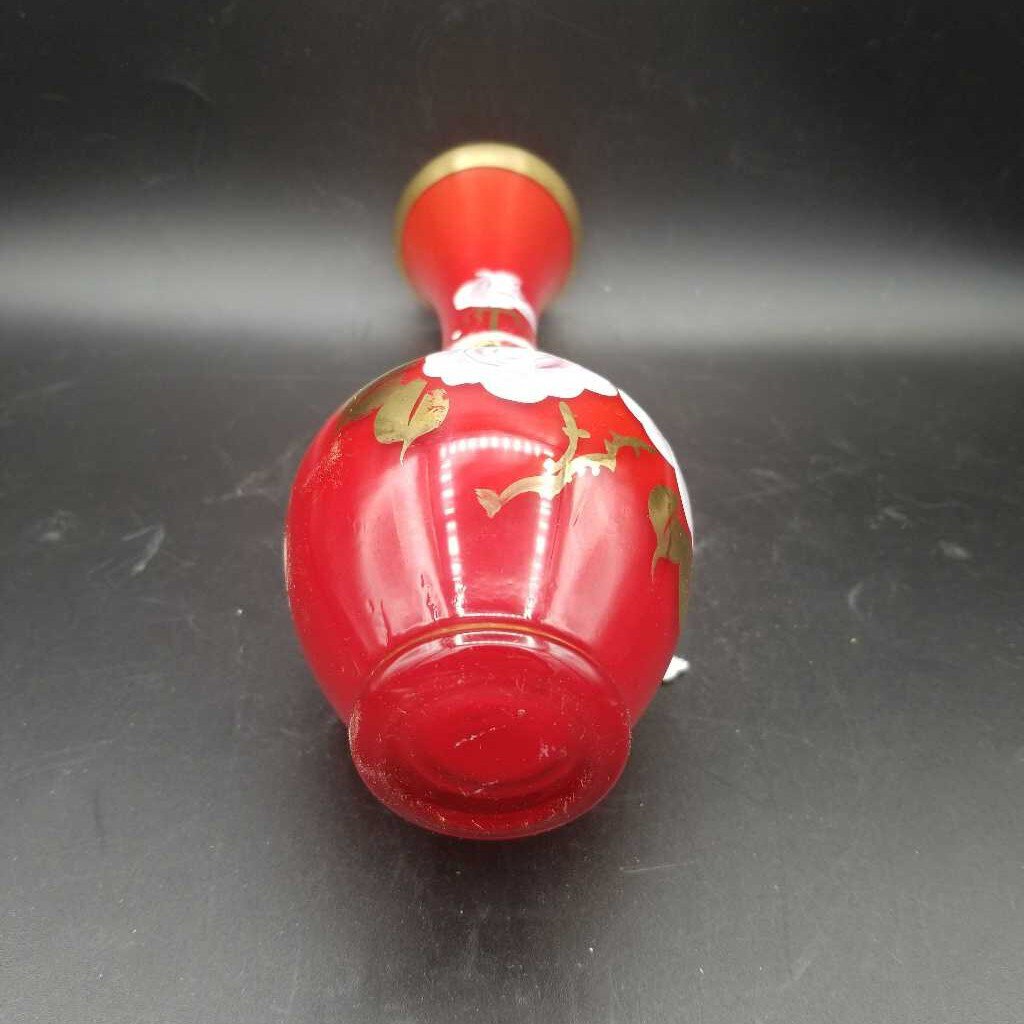 Red Floral Vase (GEC) G421