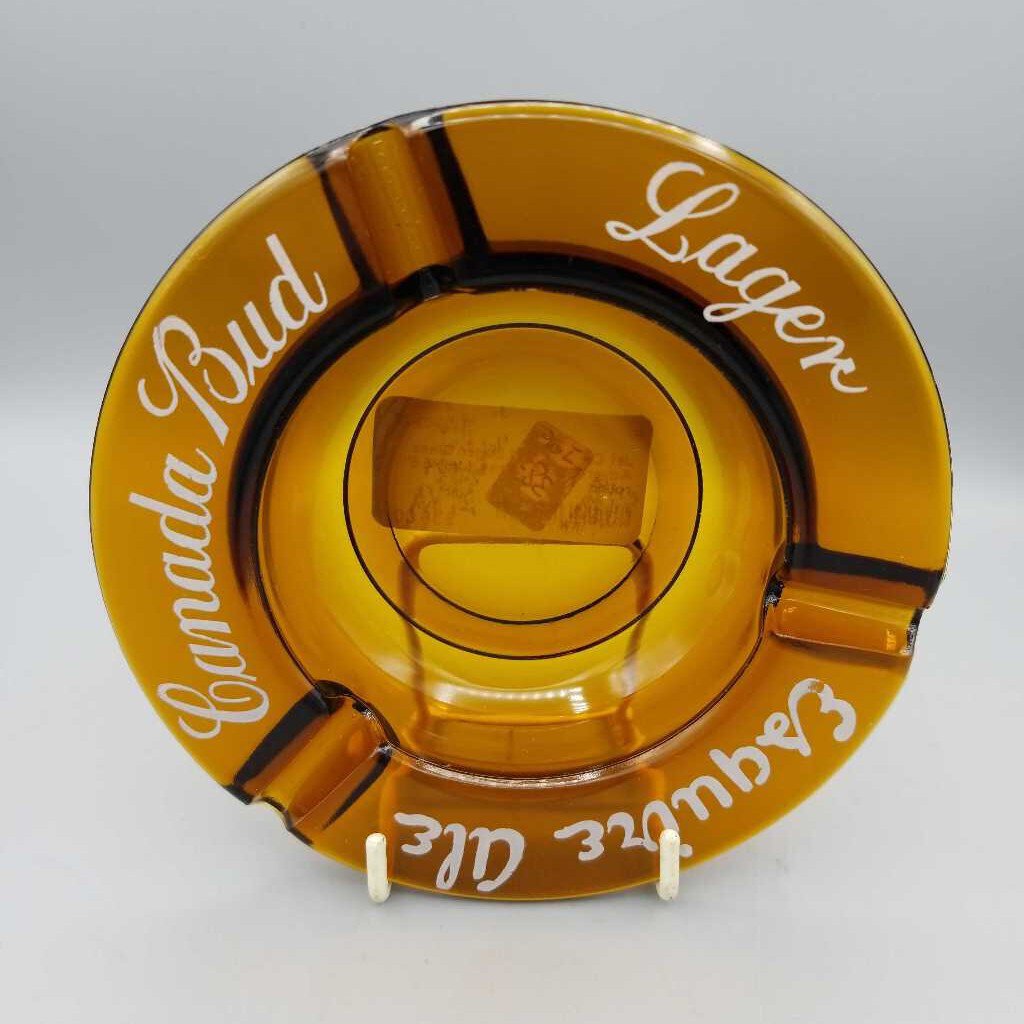 Canada Bud Lager Glass Advertising Ashtray (Jef)