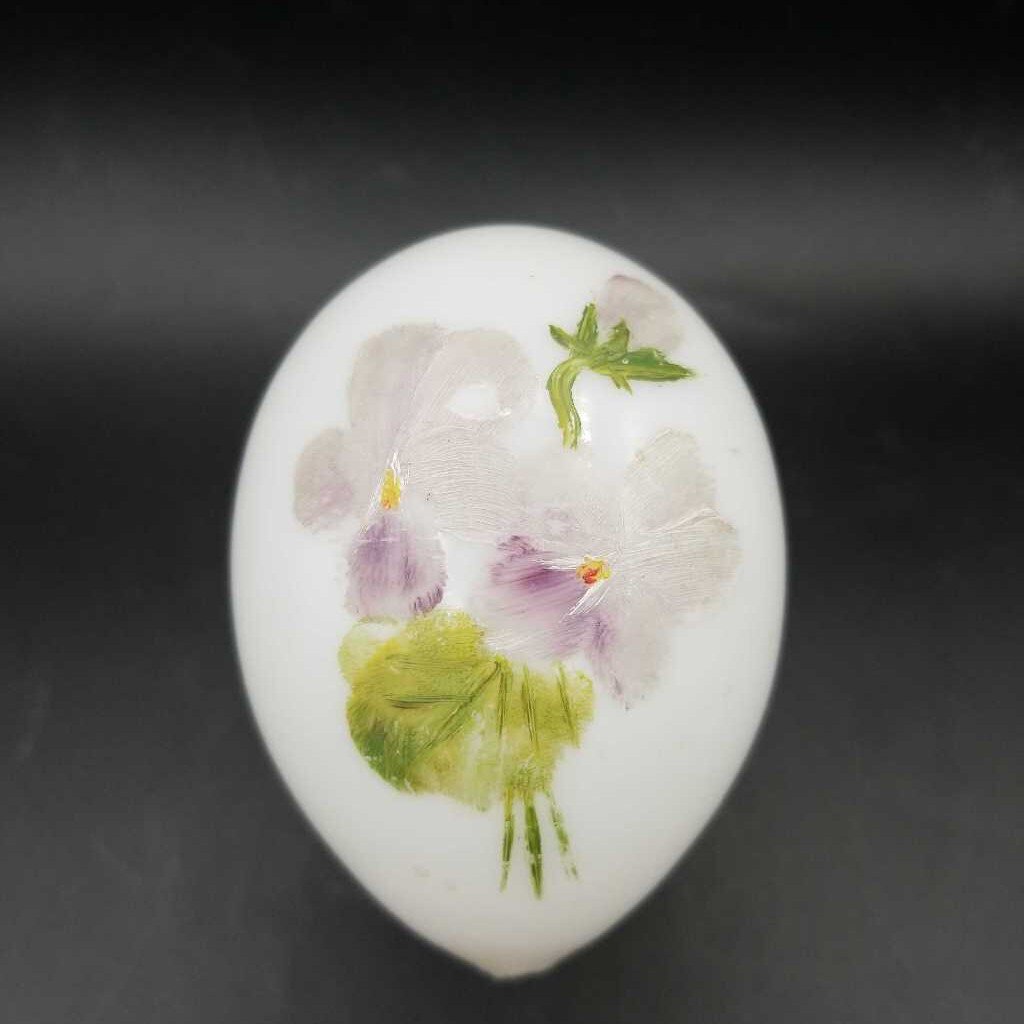 Antique Painted Glass Easter Egg (Jef) 5162