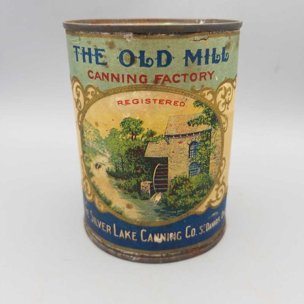 The Old Mill Canning Factory Tin Can (Jef)