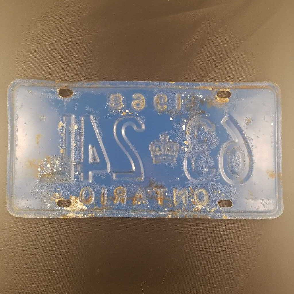 1968 Ontario License Plate (JAS)