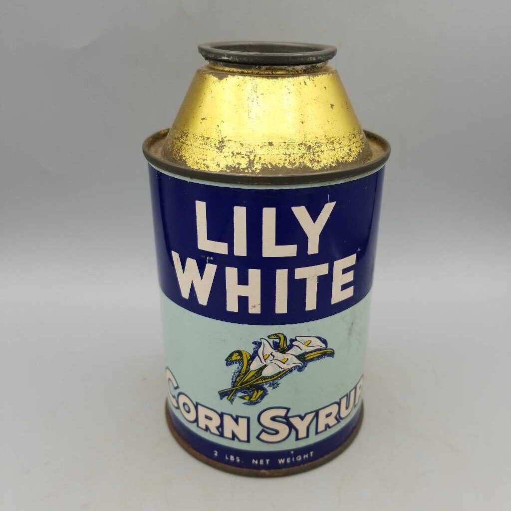 Lily white Corn Syrup Cone tin (JEF)