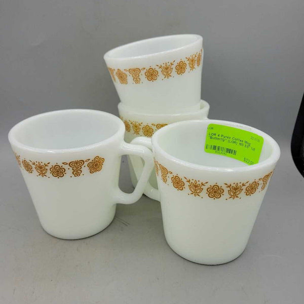 4 Pyrex Coffee Mug "Butterfly" (LOR) 163