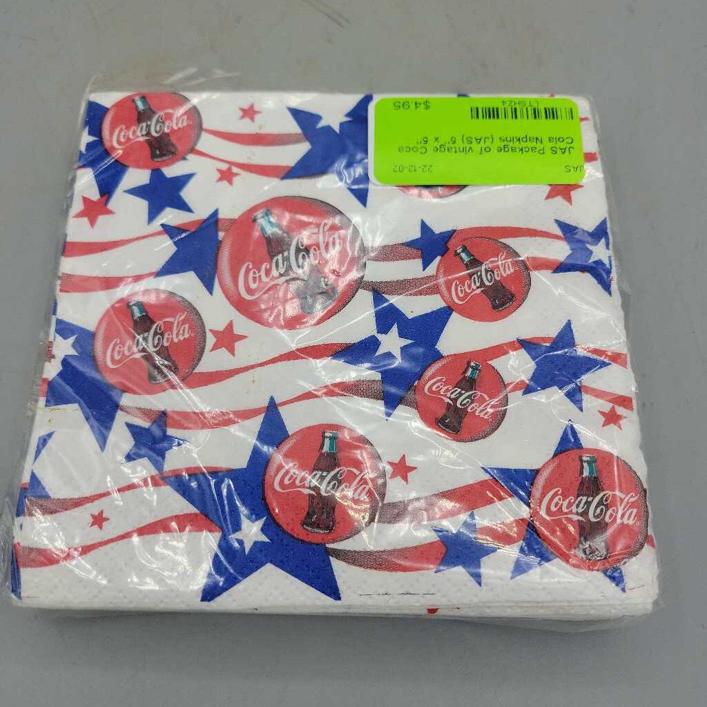 Package of vintage Coca Cola Napkins (JAS)