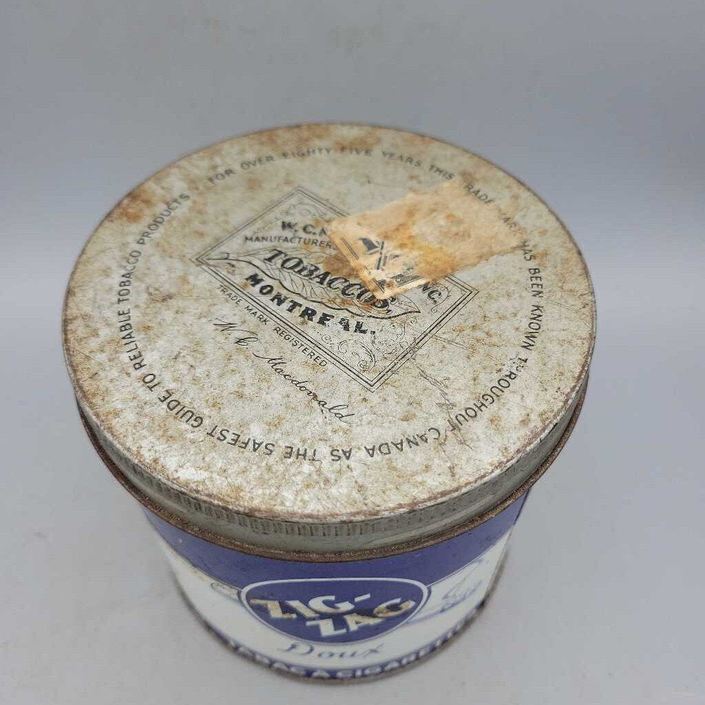 Zig Zag Round Tobacco Tin (JAS)