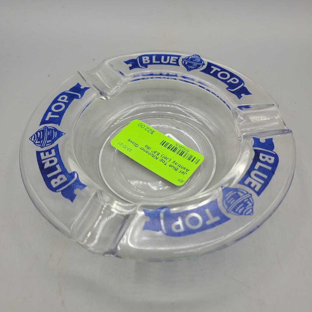 Blue Top Kitchener Glass Ashtray (Jef)