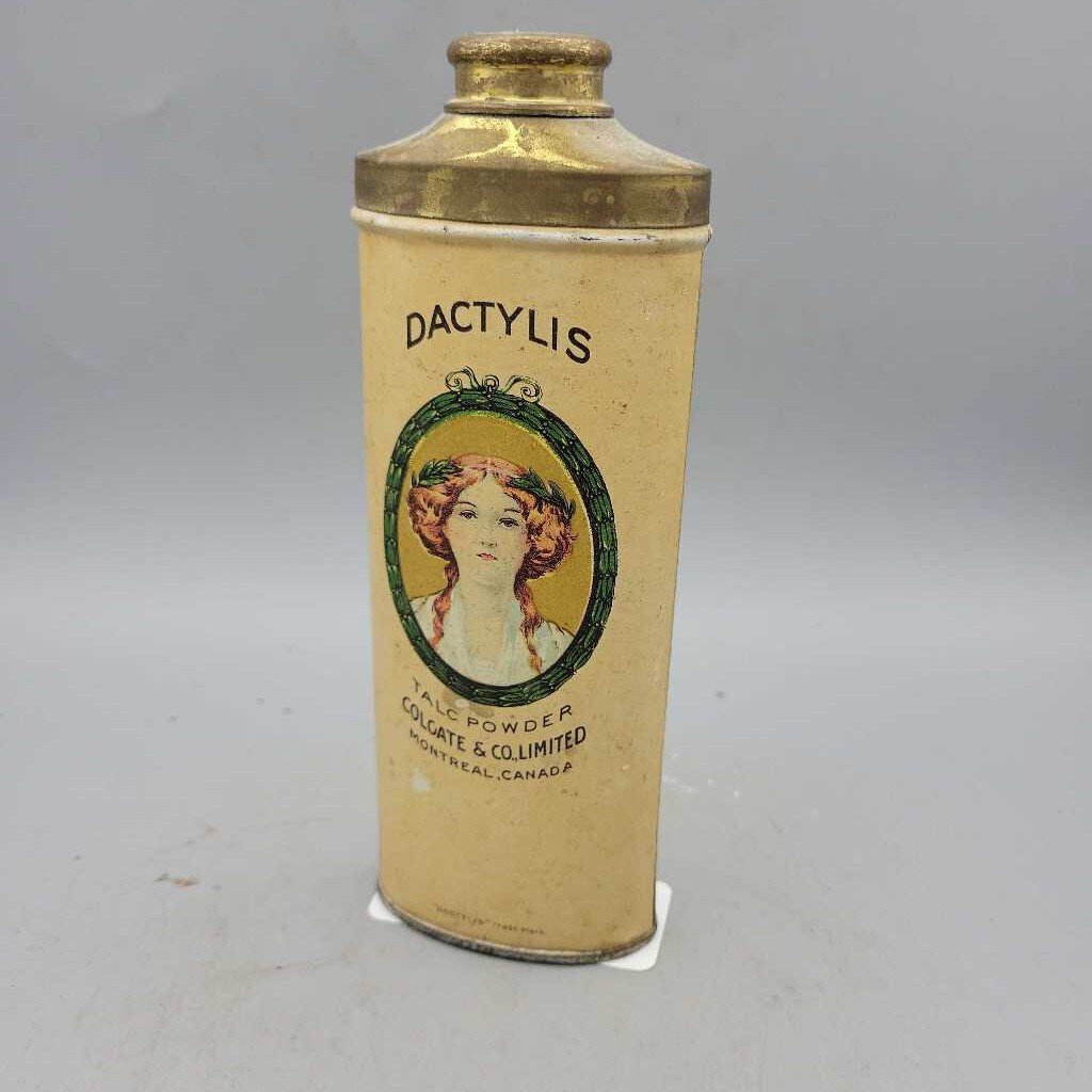 Antique Talc Powder Tin "Dactylis" (Jef)