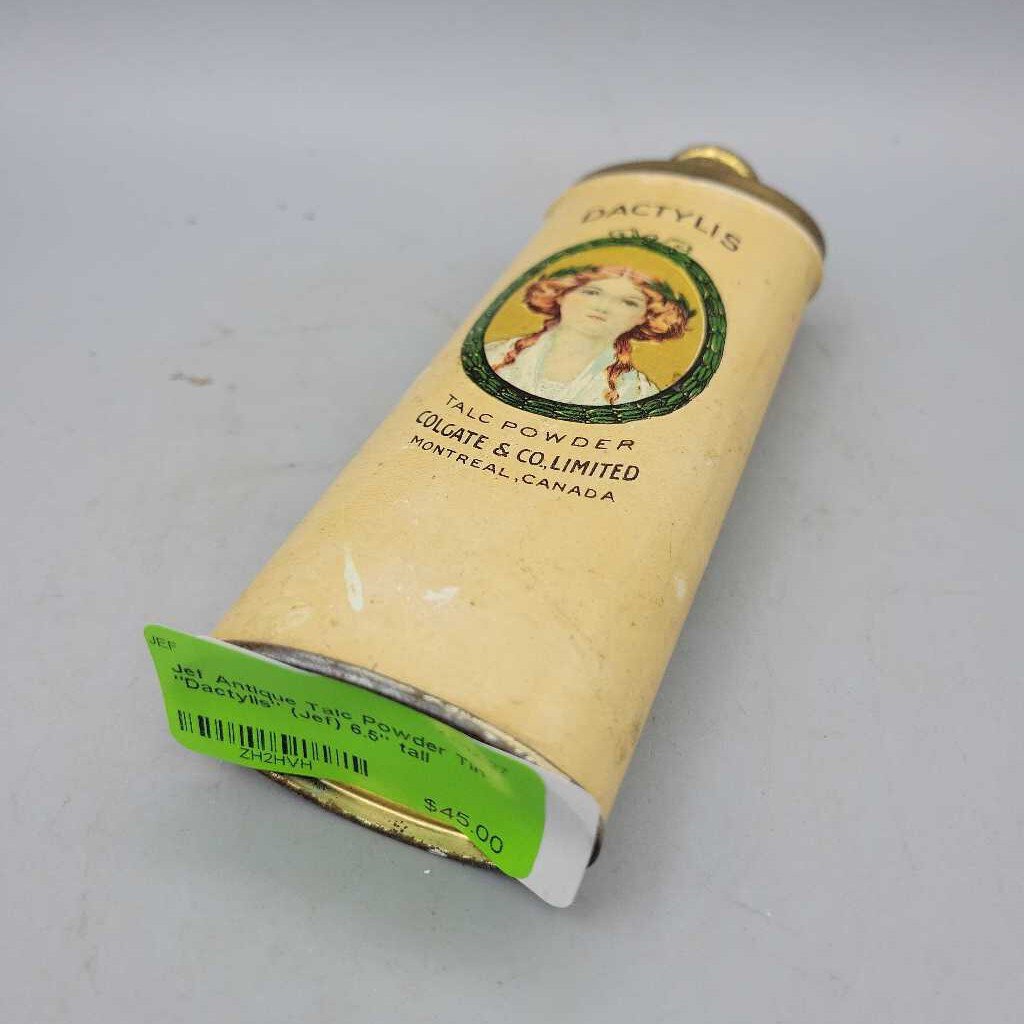 Antique Talc Powder Tin "Dactylis" (Jef)
