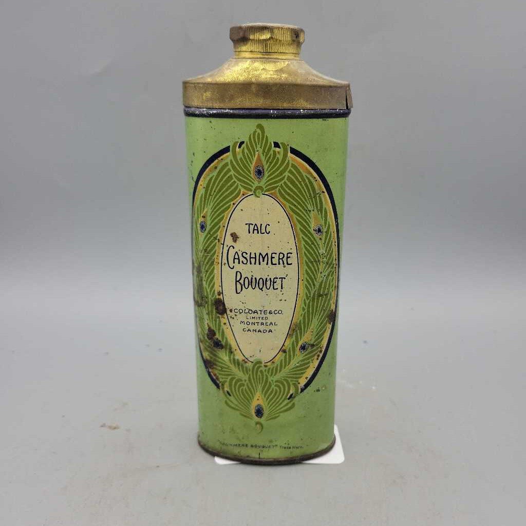 Antique Talc Powder Tin "Cashmere Bouquet" (Jef)