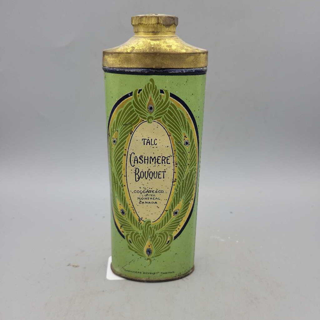 Antique Talc Powder Tin "Cashmere Bouquet" (Jef)