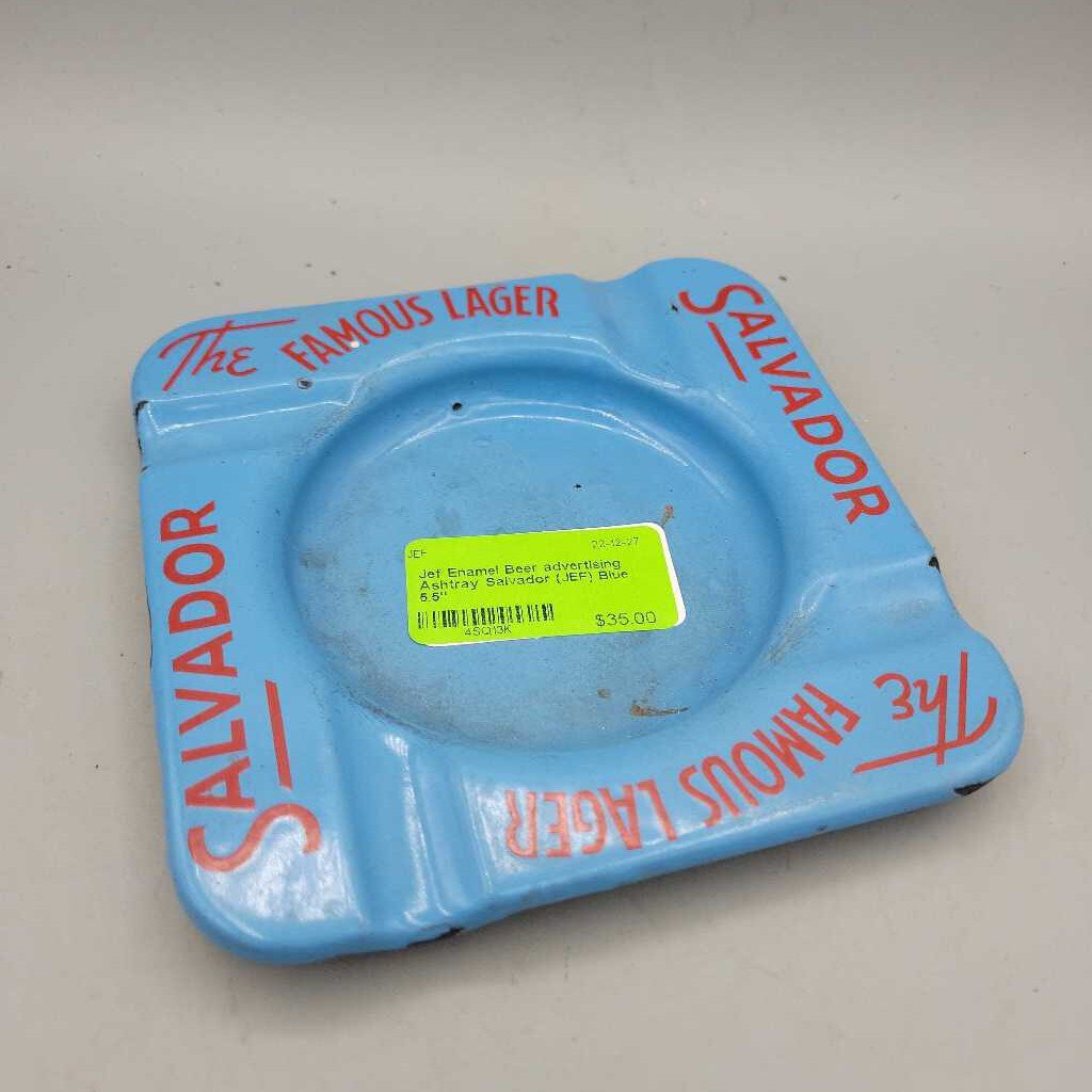 Enamel Beer advertising Ashtray Salvador (JEF)