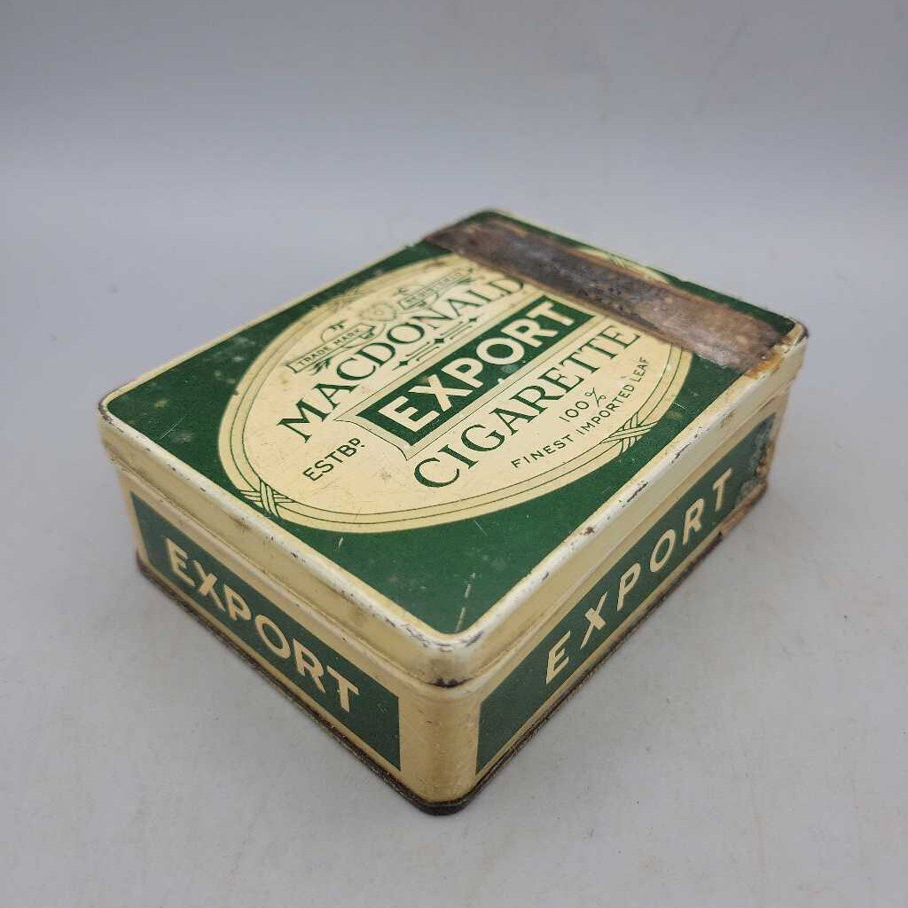 macdonald export cigarette tobacco tin Macdonald's Export cigarette Tin Tobacco (Jef) macdonald export cigarette tobacco tin Macdonald's Export cigarette Tin Tobacco (Jef)