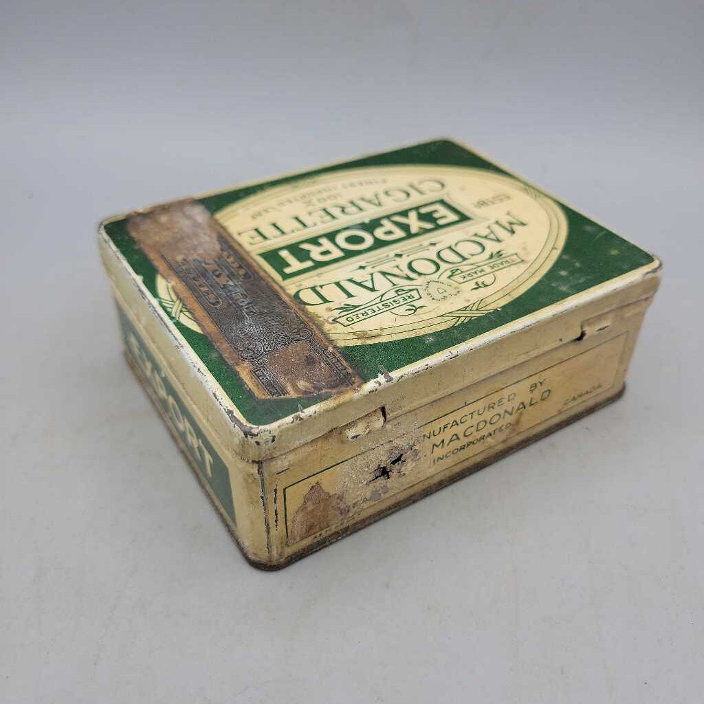 macdonald export cigarette tobacco tin Macdonald's Export cigarette Tin Tobacco (Jef) macdonald export cigarette tobacco tin Macdonald's Export cigarette Tin Tobacco (Jef)