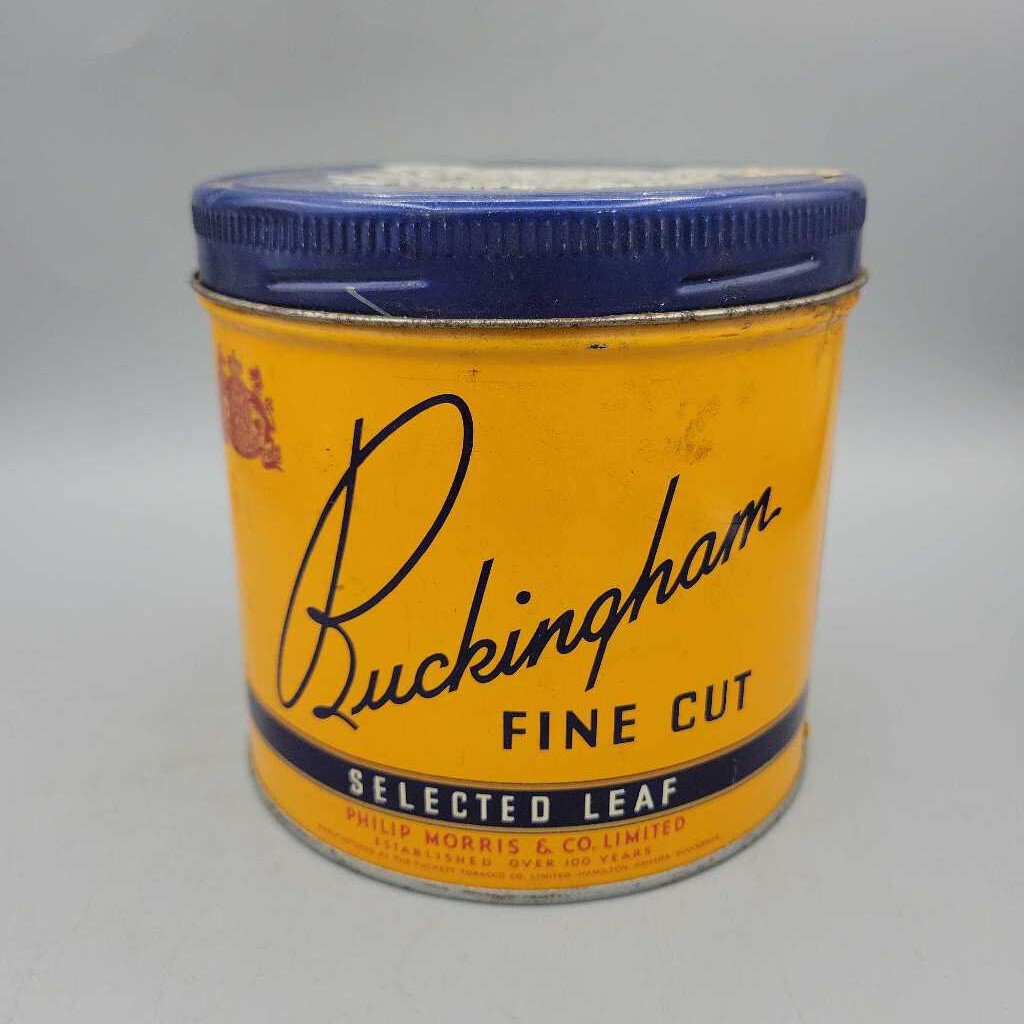 buckingham tobacco tin Fine Cut Selected Leaf 75 Cent Buckingham Tobacco Sample Tin