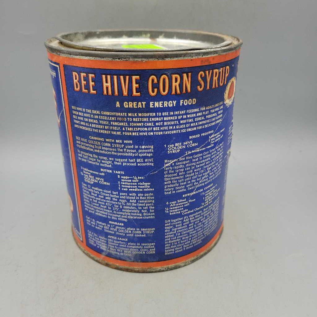 5 lb Paper Wrapper Bee Hive Corn Syrup Can (YVO) (301) 5 lb Paper Wrapper Bee Hive Corn Syrup Can (YVO) (301)